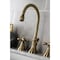 Kingston Brass KS2983AX Widespread Bathroom Faucet with Brass Pop-Up, Antique Brass KS2983AX - alternate 5